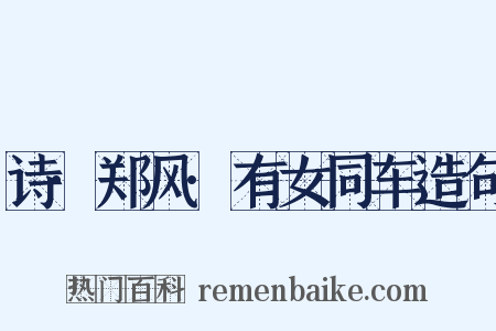 诗·郑风·有女同车造句是什么意思的图片